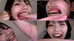 Haruna Kawai - A cute girl bites a man's finger with all her might while exposing her back teeth with a hook at the corner of her mouth & bites his inner arm very hard - MOV 1080p