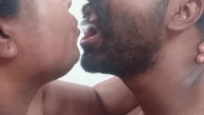 Hot stepmother liplock and spitting in mouth