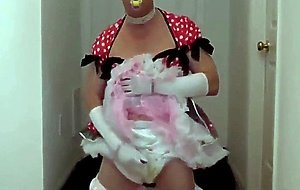 Sissy gets triple diapered
