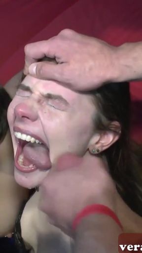 Memorable moment from &quot;German bukkake and creampie teen gangbang karina hh party&quot;