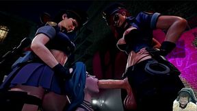 Marvel Girl Teaches Mantis How To Deepthroat, Juno Spitroasted By Futa Zarya &amp_ Brigitte, Tight Teen Jinx Deepthroats Futa VI