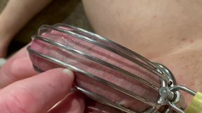 chastity belt first time on his dick and ruined orgasm
