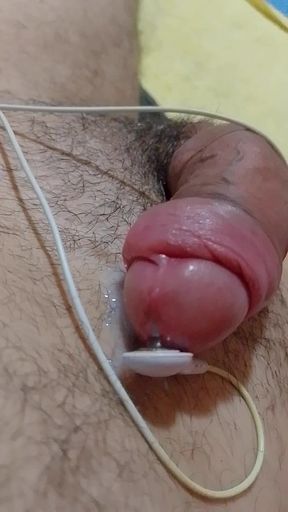 Electric Shock On The Cock And Enjoying Yummy With Surprise At The End