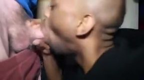 Black Twink Swallows Verbal White Top Cum