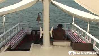 Brunette Delight on a Boat Ride with Her Hard Lover