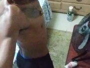 Monday March 29th flexing after bath