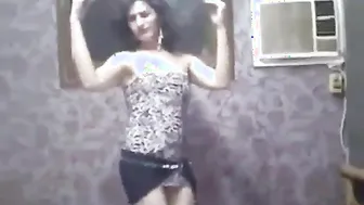 Egyptian Crossdresser Ingy Dances Solo on Webcam