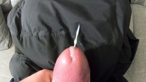 play with cum on my soft nylon linner and down-jackets 261