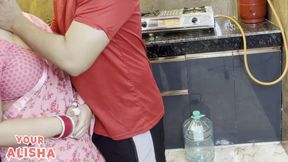 Jija Fucks Her Hot Saali in Kitchen