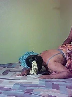 Hard Doggy Style Pussy Creampie Fucking Sexy Indian Wife in Bra & Saree