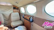 11 inches bbc stretching my pussy in a private jet over Las Vegas, high mile club