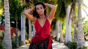 Charming Latin Katherinne Sofia posed naked & showed her satisfying body