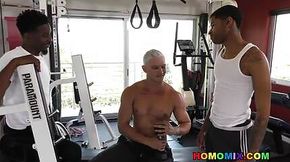 Kinky Interracial gay sex after workout