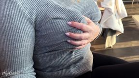 Horny Girl Plays with Cock in Fast Food Restaurant - Risky Blowjob