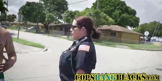 Horse sized penis makes these MILF cops happy