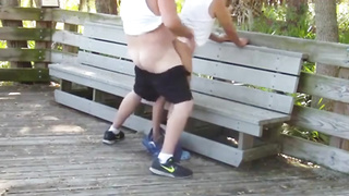 older gays have sex in public park