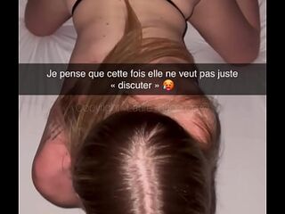French Cheat Snap - Petite blonde cheats on her boyfriend with his best friend!!