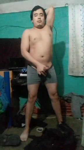 Jesus in boxer pulling his penis #24