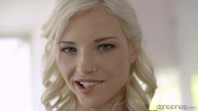 Sizzling European Blonde Explores Intense Kitchen Passion