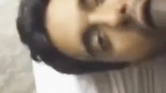 Indian Twink Sucks Big Black Cock in Interracial Blowjob