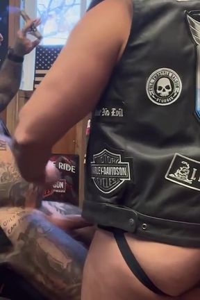 Cigar Fucking on My Harley with Oscar Bear