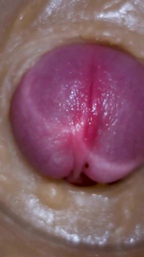 Extreme Close up! Injecting a Large Dose of Sperm Pussy Toy Camera 4K