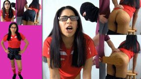 Soccer girl eRica gets ass spanked for being red carded to many times