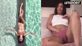 Carolina's Poolside Lesbian Lovemaking Frenzy with Penelope - A Girl's Expert Knowledge of Orgasms, Nudity