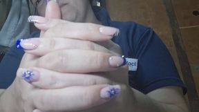 My small, soft hands dominate you.