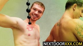 NextDoorXXX.com - Brandon Anderson rides Dacotah Bed's hard cock