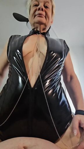 Emotional moment from "sophie mature milf gets her pussy and ass fucked dressed in her leather bodysuit and receives a good"