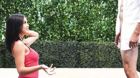 ”Beautiful Pretty bushy & big titted beauty with perfect tits gets banged on casting”