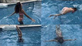 Solo Pool Playtime with Nathalia