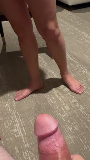 MILF with Big Natural Boobs Puts on a Show