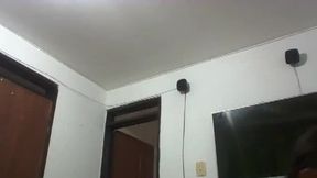 Athletic Guy in White Room Stripping Down