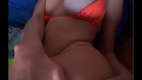 My depraved stepdaddy fucks my wet pink pussy in POV and cums inside