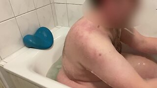 Amateur latex glove heavy breathing bathroom control bath breathplay