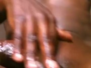 18 year old SHAVED BLACK COCK SOLO HANDJOB