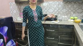 Indu gets ravished by a Punjabi big cock&#x1F32D; in kitchen carnage, stepmom debauchery.