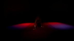 Hot chick oiled up and masturbates