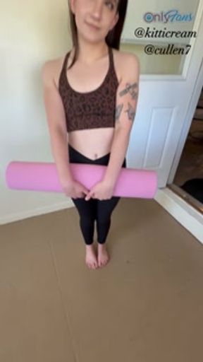 There was nobody else in the gym, so we gave in to the temptations