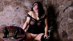 Smoking and Boot Crushing Butts