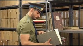 Young Hung Jock Gets Gangbanged Anal by a Pack of Muscle Soldiers and Takes Every Cumshot