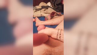 I Masturbate Off my Enormous Shaven Fuck-stick and Wring my Ballsack