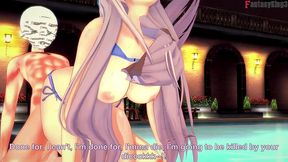 belfast bikini sex on the pool - red - azur lane - full & pov on sheer & ptrn: fantasyking3