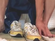 Feet are soaked