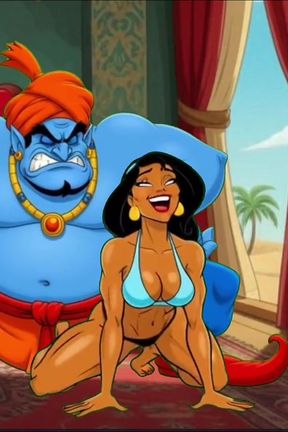 Princess Jasmine, Aladdin&#039;s Cuckolded Wife. Cartoon Parody