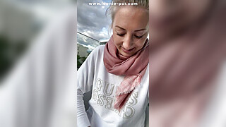 In Mallorca fingered to orgasm public on the hotel balcony