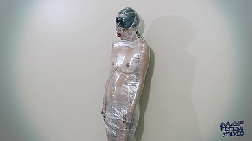 Ingrid - Tight mummification and cum on her face