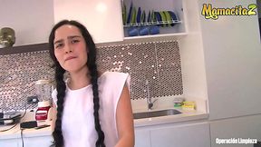 Colombian Cleaning Lady Luna Ruiz Rides POV Dick Hardcore